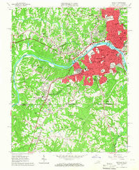 Danville Virginia Historical topographic map, 1:24000 scale, 7.5 X 7.5 Minute, Year 1965