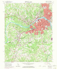 Danville Virginia Historical topographic map, 1:24000 scale, 7.5 X 7.5 Minute, Year 1965