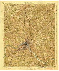 Danville Virginia Historical topographic map, 1:62500 scale, 15 X 15 Minute, Year 1925