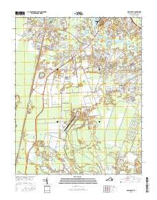 Deep Creek Virginia Current topographic map, 1:24000 scale, 7.5 X 7.5 Minute, Year 2016