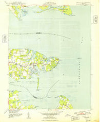 Deltaville Virginia Historical topographic map, 1:24000 scale, 7.5 X 7.5 Minute, Year 1948