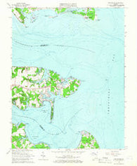 Deltaville Virginia Historical topographic map, 1:24000 scale, 7.5 X 7.5 Minute, Year 1964