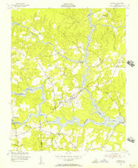 Dendron Virginia Historical topographic map, 1:24000 scale, 7.5 X 7.5 Minute, Year 1954