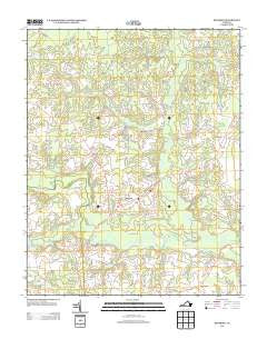 Dendron Virginia Historical topographic map, 1:24000 scale, 7.5 X 7.5 Minute, Year 2013