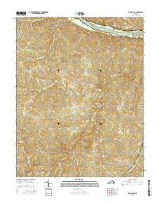 Diana Mills Virginia Current topographic map, 1:24000 scale, 7.5 X 7.5 Minute, Year 2016