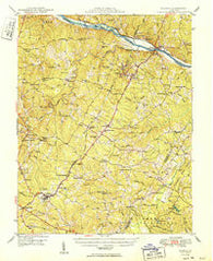 Dillwyn Virginia Historical topographic map, 1:62500 scale, 15 X 15 Minute, Year 1950