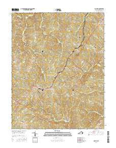 Dillwyn Virginia Current topographic map, 1:24000 scale, 7.5 X 7.5 Minute, Year 2016