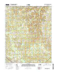 Disputanta North Virginia Current topographic map, 1:24000 scale, 7.5 X 7.5 Minute, Year 2016