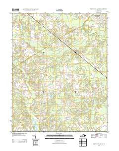 Disputanta South Virginia Historical topographic map, 1:24000 scale, 7.5 X 7.5 Minute, Year 2013