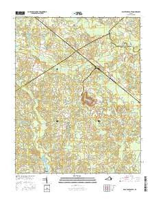 Disputanta South Virginia Current topographic map, 1:24000 scale, 7.5 X 7.5 Minute, Year 2016
