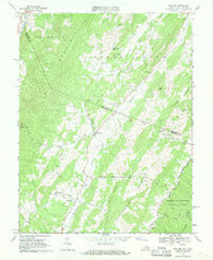 Doe Hill Virginia Historical topographic map, 1:24000 scale, 7.5 X 7.5 Minute, Year 1968