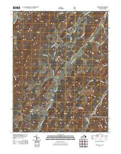 Doe Hill Virginia Historical topographic map, 1:24000 scale, 7.5 X 7.5 Minute, Year 2011