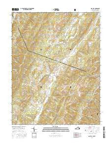 Doe Hill Virginia Current topographic map, 1:24000 scale, 7.5 X 7.5 Minute, Year 2016