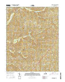 Drakes Branch Virginia Current topographic map, 1:24000 scale, 7.5 X 7.5 Minute, Year 2016