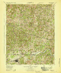 Draper North Carolina Historical topographic map, 1:62500 scale, 15 X 15 Minute, Year 1944