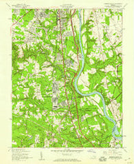 Drewrys Bluff Virginia Historical topographic map, 1:24000 scale, 7.5 X 7.5 Minute, Year 1952
