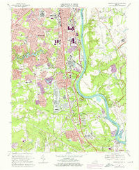 Drewrys Bluff Virginia Historical topographic map, 1:24000 scale, 7.5 X 7.5 Minute, Year 1969