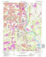 Drewrys Bluff Virginia Historical topographic map, 1:24000 scale, 7.5 X 7.5 Minute, Year 1969