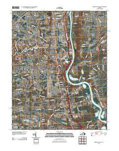 Drewrys Bluff Virginia Historical topographic map, 1:24000 scale, 7.5 X 7.5 Minute, Year 2010