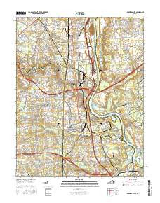 Drewrys Bluff Virginia Current topographic map, 1:24000 scale, 7.5 X 7.5 Minute, Year 2016