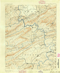 Dublin Virginia Historical topographic map, 1:125000 scale, 30 X 30 Minute, Year 1890