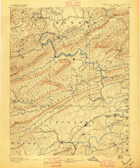 Dublin Virginia Historical topographic map, 1:125000 scale, 30 X 30 Minute, Year 1891