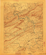 Dublin Virginia Historical topographic map, 1:125000 scale, 30 X 30 Minute, Year 1891