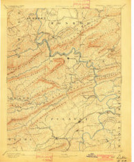 Dublin Virginia Historical topographic map, 1:125000 scale, 30 X 30 Minute, Year 1891