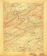Dublin Virginia Historical topographic map, 1:125000 scale, 30 X 30 Minute, Year 1891