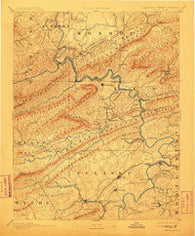 Dublin Virginia Historical topographic map, 1:125000 scale, 30 X 30 Minute, Year 1891