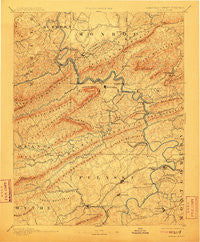Dublin Virginia Historical topographic map, 1:125000 scale, 30 X 30 Minute, Year 1891