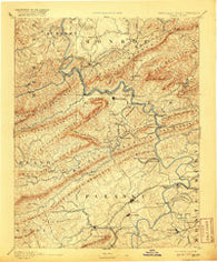 Dublin Virginia Historical topographic map, 1:125000 scale, 30 X 30 Minute, Year 1891