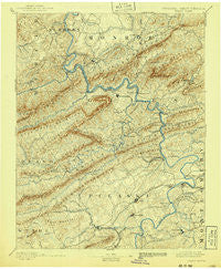 Dublin Virginia Historical topographic map, 1:125000 scale, 30 X 30 Minute, Year 1891