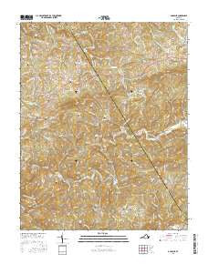 Dugspur Virginia Current topographic map, 1:24000 scale, 7.5 X 7.5 Minute, Year 2016