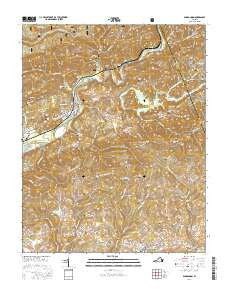 Dungannon Virginia Current topographic map, 1:24000 scale, 7.5 X 7.5 Minute, Year 2016