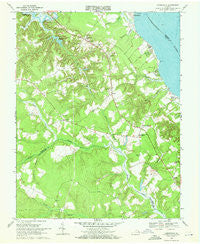 Dunnsville Virginia Historical topographic map, 1:24000 scale, 7.5 X 7.5 Minute, Year 1968