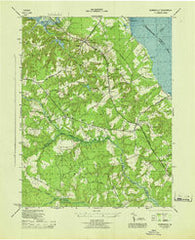 Dunnsville Virginia Historical topographic map, 1:31680 scale, 7.5 X 7.5 Minute, Year 1944