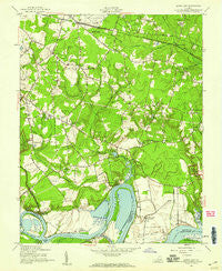 Dutch Gap Virginia Historical topographic map, 1:24000 scale, 7.5 X 7.5 Minute, Year 1952