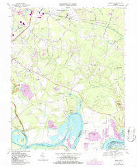 Dutch Gap Virginia Historical topographic map, 1:24000 scale, 7.5 X 7.5 Minute, Year 1969