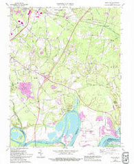 Dutch Gap Virginia Historical topographic map, 1:24000 scale, 7.5 X 7.5 Minute, Year 1969