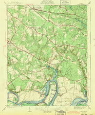 Dutch Gap Virginia Historical topographic map, 1:31680 scale, 7.5 X 7.5 Minute, Year 1943