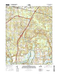 Dutch Gap Virginia Current topographic map, 1:24000 scale, 7.5 X 7.5 Minute, Year 2016