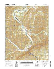 Eagle Rock Virginia Current topographic map, 1:24000 scale, 7.5 X 7.5 Minute, Year 2016