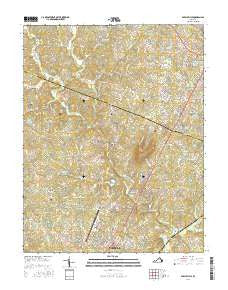Earlysville Virginia Current topographic map, 1:24000 scale, 7.5 X 7.5 Minute, Year 2016