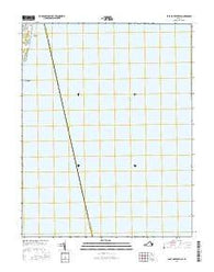 East of Reedville Virginia Current topographic map, 1:24000 scale, 7.5 X 7.5 Minute, Year 2016