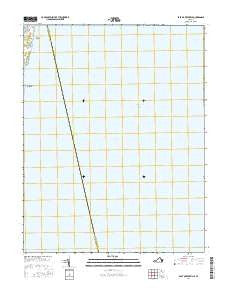 East of Reedville Virginia Current topographic map, 1:24000 scale, 7.5 X 7.5 Minute, Year 2016