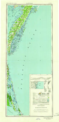 Eastville Virginia Historical topographic map, 1:250000 scale, 2 X 1 Degree, Year 1961