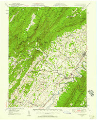 Edinburg Virginia Historical topographic map, 1:62500 scale, 15 X 15 Minute, Year 1947