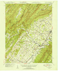 Edinburg Virginia Historical topographic map, 1:62500 scale, 15 X 15 Minute, Year 1951