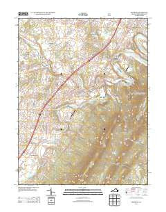 Edinburg Virginia Historical topographic map, 1:24000 scale, 7.5 X 7.5 Minute, Year 2013